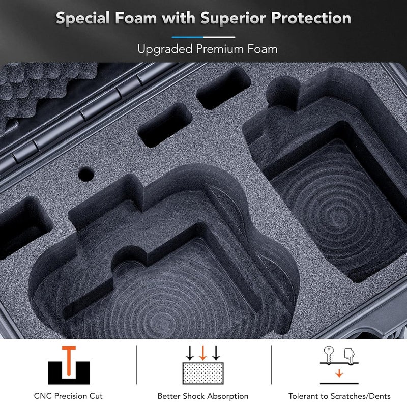 Lykus Titan N200 Waterproof Hard Case for DJI Neo 2 and RC-N3/N2 Controller, Support Up to 7 batteries [CASE ONLY] - Image 4